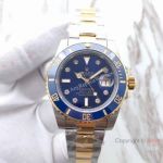 EW Replica Rolex Blue Face Submariner Diamond Markers Watch Swiss 3135